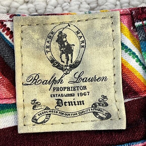 Ralph Lauren Denim Girls Size 14 Western Short Shorts Cotton Boho Multicolor - Picture 5 of 5